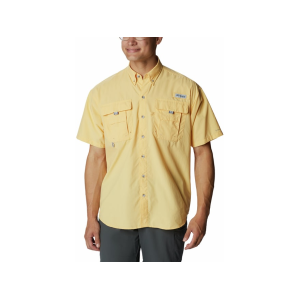 Columbia Men's PFG Bahama II Short Sleeve Shirt Cocoa Butter Medium - Columbia