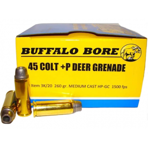 falo Bore Deer Grenade 45 Colt (Long Colt) P 260 Grain Medium Cast Lead Hollow Point Box Of 20 Ammo