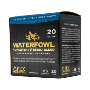 x Ammunition Waterfowl TSS/S3 Steel Blend 20 Gauge 3 #2 And #7-1/2 Steel And Tungsten Shot 1-1/8 Oz Box Of 25 Ammo
