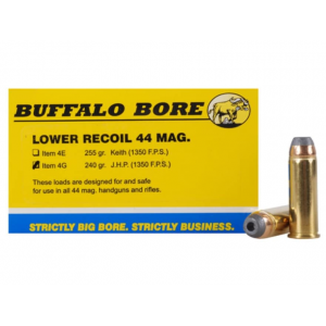 BUFFALO Bore 44 Remington Magnum Ammo 240 Grain Jacketed Hollow Point Box Of 20