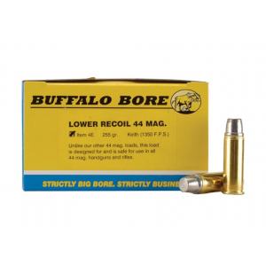 BUFFALO Bore 44 Remington Magnum Ammo 255 Grain Semi-wadcutter Box Of 20