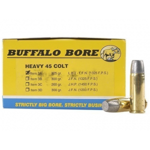 BUFFALO Bore Outdoorsman 45 Colt (long Colt) +p Ammo 325 Grain Flat Nose Box Of 20