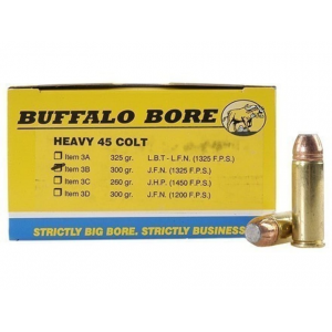 falo Bore 45 Colt (Long Colt) P 300 Grain Jacketed Flat Nose Box Of 20 Ammo