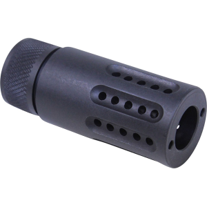 GUNTEC USA Micro Muzzle Brake with Slip Over Barrel Shroud LR-308, AR-10, SR-25 308 Winchester Black - Guntec Usa