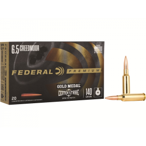 eral Premium Gold Medal Centerstrike 6.5 Creedmoor 140 Grain Jacketed Hollow Point Box Of 20 Ammo