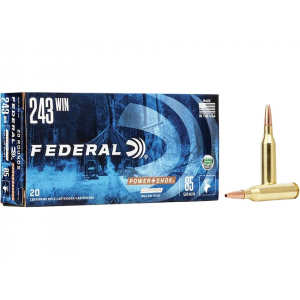 eral Power-Shok 243 Winchester 85 Grain Solid Hollow Point Lead Free Box Of 20 Ammo