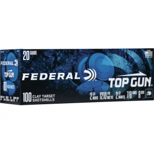 eral Top Gun 20 Gauge 2-3/4 #8 Lead Shot 7/8 Oz Box Of 100 Ammo