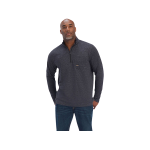 ARIAT Men's Rebar Foundation Quarter Zip Shirt Charcoal Heather 2XL