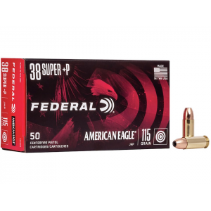eral American Eagle 38 Super P 115 Grain Jacketed Hollow Point Box Of 50 Ammo