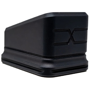 Faxon Modular Extended Magazine Base Pad for Glock 19 Magazines 9mm +3 Aluminum Black - Faxon