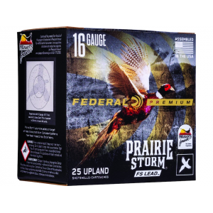 eral Premium Prairie Storm 16 Gauge 2-3/4 #6 Copper Plated Lead Shot 1-1/8 Oz Box Of 25 Ammo