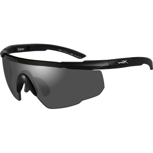 Wiley X Saber Advanced Changeable Series Shooting Glasses Matte Black Frame Smoke Lens - Wiley X