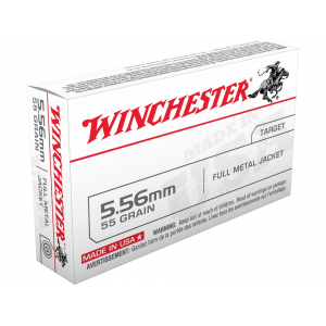 chester White Box USA M193 5.56x45mm NATO 55 Grain Full Metal Jacket Case Of 1000 (50 Boxes Of 20) Ammo