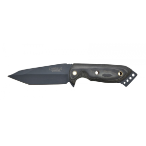 Camillus Camillus Fixed Blade Fixed Blade Knife 3.75" Tanto Point AUS-8 Black Titanium Carbonitride Blade Micarta Handle Black - Camillus