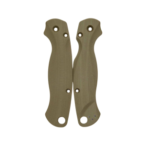 Flytanium Lotus Knife Scales for Spyderco Para Military 2 G-10 OD Green - Flytanium