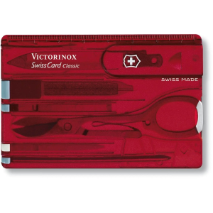 Victorinox Swiss Army SwissCard Classic Multi Tool Polymer Ruby - Victorinox Swiss Army