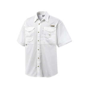 Columbia Men's PFG Bonehead Short Sleeve Shirt White 2XL - Columbia