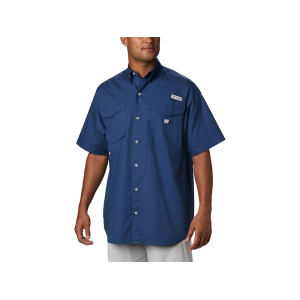COLUMBIA Men's PFG Bonehead Short Sleeve Shirt Carbon Medium