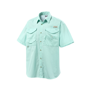 Columbia Men's PFG Bonehead Short Sleeve Shirt Gulf Stream 2XL - Columbia