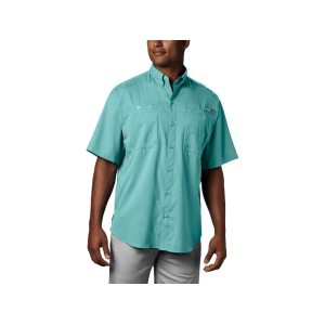 Columbia Men's PFG Tamiami II Short Sleeve Shirt Gulf Stream Medium - Columbia