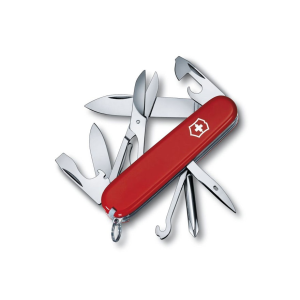 Victorinox Swiss Army Super Tinker Pocket Knife 2.75" Drop Point Stainless Steel Satin Blade Polymer Handle Red - Victorinox Swiss Army