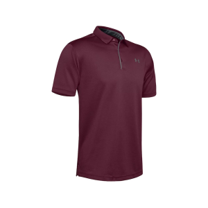 Under Armour Men's Tech Short Sleeve Polo Shirt Maroon Large - Under Armour