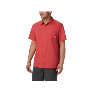 Columbia Men's PFG Slack Tide Camp Short Sleeve Shirt Sunset Red Large Tall - Columbia