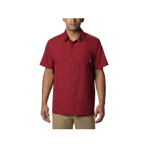 COLUMBIA Men's PFG Slack Tide Camp Short Sleeve Shirt Beet Large