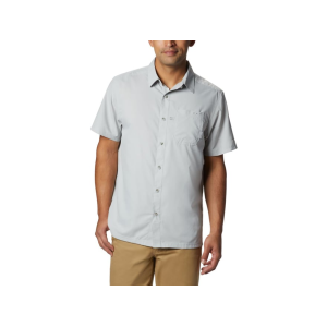 Columbia Men's PFG Slack Tide Camp Short Sleeve Shirt Cool Gray Large Tall - Columbia