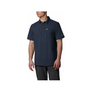 COLUMBIA Men's PFG Slack Tide Camp Short Sleeve Shirt Collegiate Navy XL