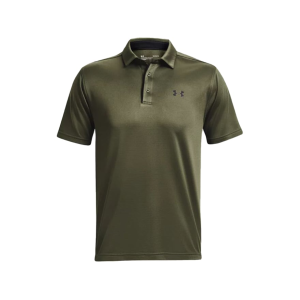 Under Armour Men's Tech Short Sleeve Polo Shirt Marine OD Green/Black Medium - Under Armour
