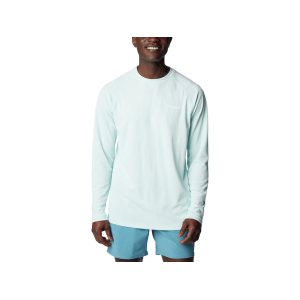 Columbia Men's PFG Solar Stream Long Sleeve Crew Neck Shirt Icy Morn Large - Columbia