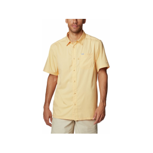 Columbia Men's PFG Slack Tide Camp Short Sleeve Shirt Cocoa Butter Large Tall - Columbia