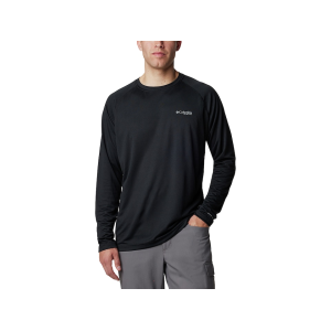 Columbia Men's PFG Solar Stream Long Sleeve Crew Neck Shirt Black Large - Columbia