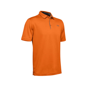 Under Armour Men's Tech Short Sleeve Polo Shirt Team Orange Large - Under Armour