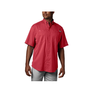 Columbia Men's PFG Tamiami II Short Sleeve Shirt Sunset Red Medium - Columbia