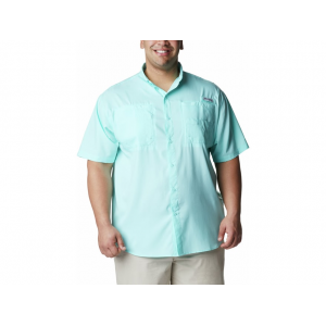 COLUMBIA Men's PFG Tamiami II Short Sleeve Shirt Gulf Stream Large Tall