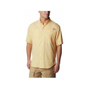 Columbia Men's PFG Tamiami II Short Sleeve Shirt Cocoa Butter Medium - Columbia