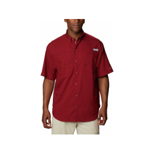 Columbia Men's PFG Tamiami II Short Sleeve Shirt Beet Large - Columbia