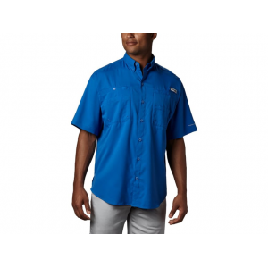 COLUMBIA Men's PFG Tamiami II Short Sleeve Shirt Vivid Blue Large Tall
