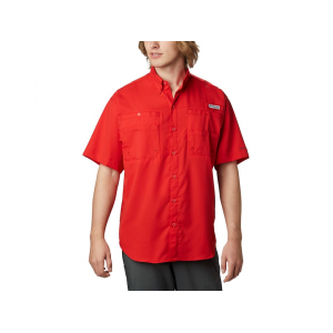 COLUMBIA Men's PFG Tamiami II Short Sleeve Shirt Red Spark Large Tall