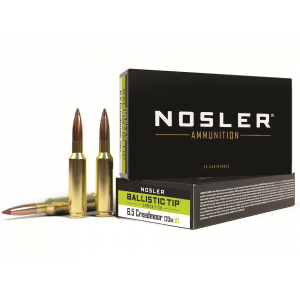 ler BT 6.5 Creedmoor 120 Grain Nosler Ballistic Tip Polymer Tip Box Of 20 Ammo