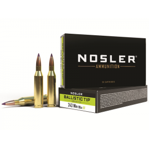 ler BT 243 Winchester 90 Grain Nosler Ballistic Tip Polymer Tip Box Of 20 Ammo