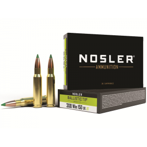 ler BT 308 Winchester 150 Grain Nosler Ballistic Tip Polymer Tip Box Of 20 Ammo