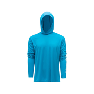 Grundens Men's Tough Sun Hoodie Azure Large - Grundens