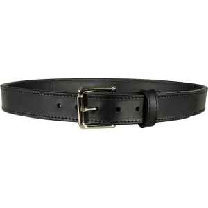 MidwayUSA Gun Belt 1-1/2" Leather Black 36" Silver Buckle - Midwayusa