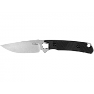 Kershaw Steppe Fixed Blade Knife 3.55" Drop Point D2 Stonewashed Blade Polypropylene Handle Black - Kershaw