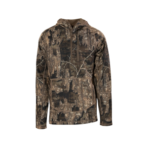 MidwayUSA Men's Elk Fork Grid Fleece Quarter Zip Hoodie Realtree Timber XL - Midwayusa