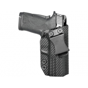 Rounded IWB Holster Right Hand S&W M&P Shield EZ 9mm Luger Kydex Carbon Fiber - Rounded