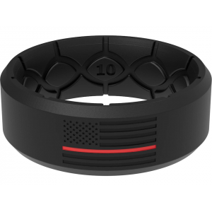GROOVE LIFE Men's Edge Hero Ring Black/Red Line 8